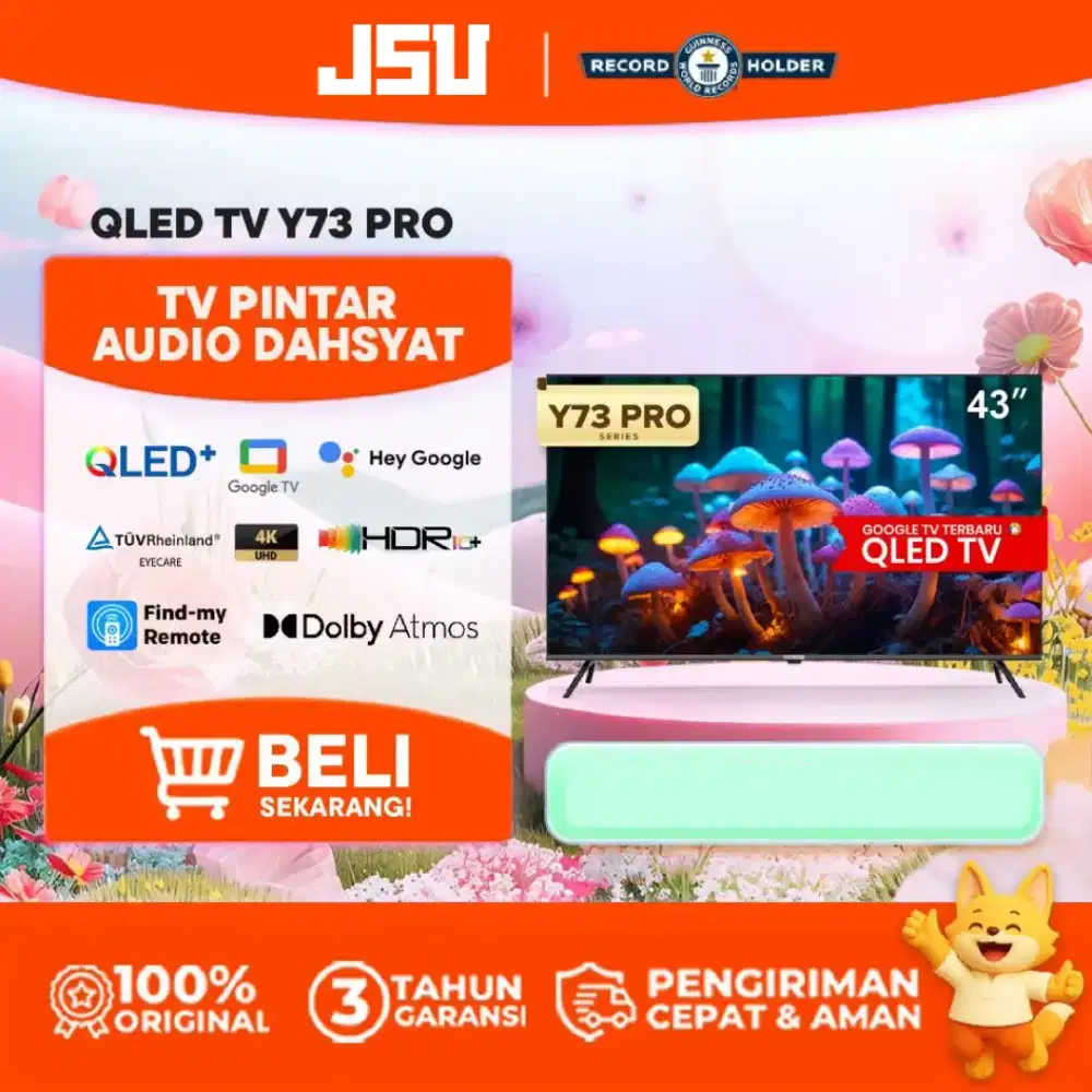 NEW COOCAA TV 43 inch Y73 PRO 4K QLED+ - Google TV