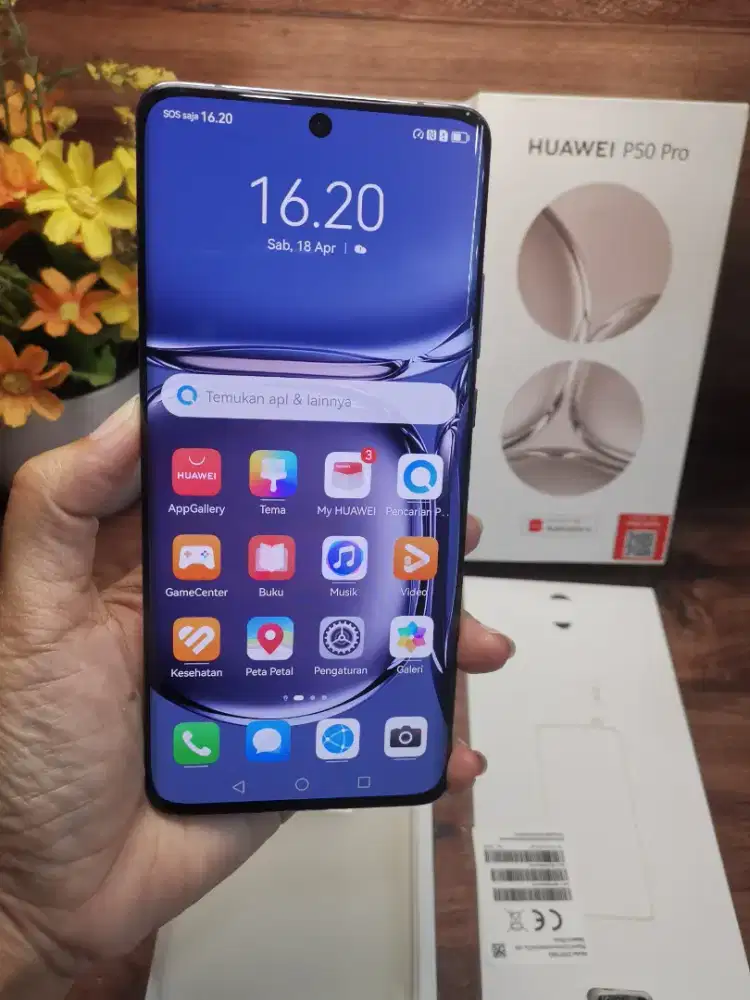 Huawei p50 pro black 8/256 gb mulus fullset original garansi resmi