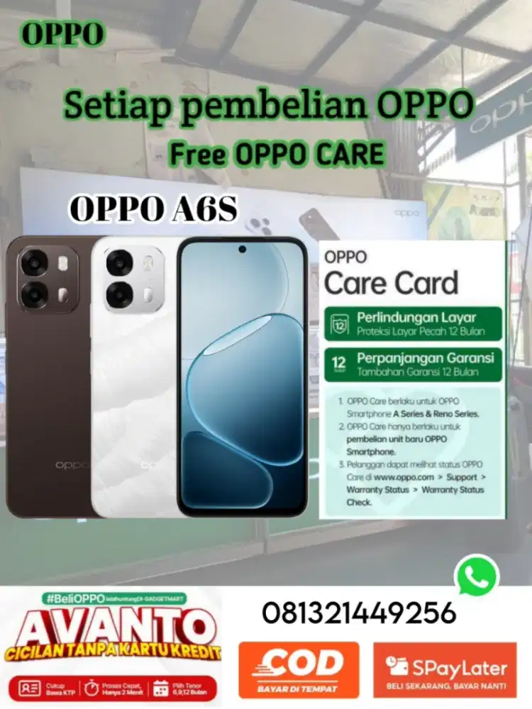 Cash Credit OPPO A6S 8/128 8/256 Garansi Resmi New