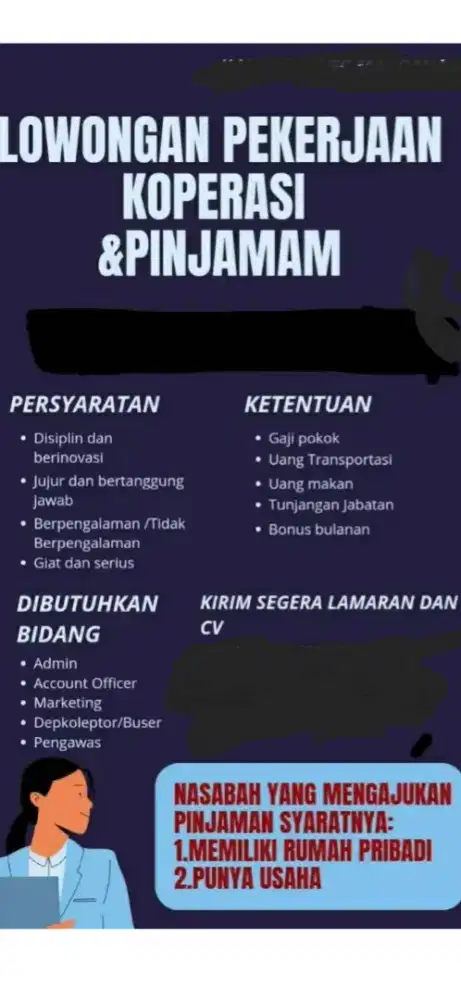 Di butuhkan SEGERA