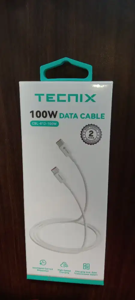 Kabel Data Tecnix CBL-812 USB Type C to C Quick Charging 100watt