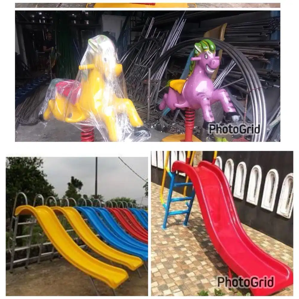 Perosotan, ayunan, jungkat jungkit, playground, mainan anak
