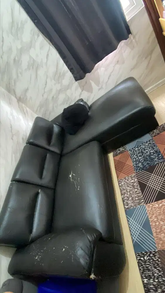 JUAL SOFA L KULIT SEGERA