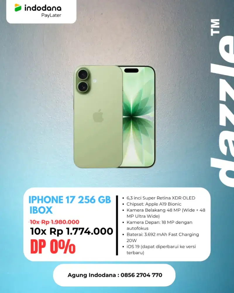IPHONE 17 256 GB [ Bisa Cicilan & Tukar Tambah ]