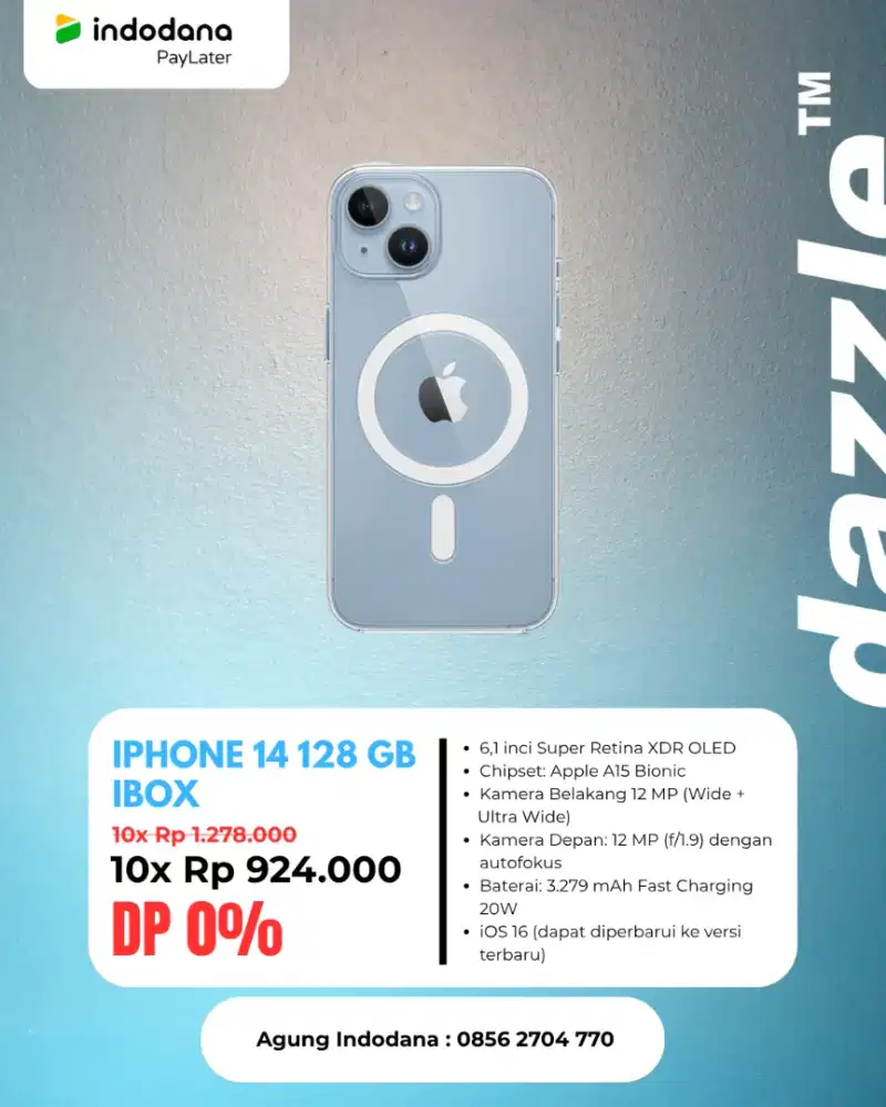 IPHONE 14 128 GB [ Bisa Cicilan & Tukar Tambah ]