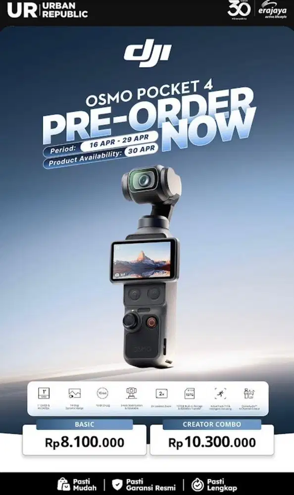 PRE ORDER DJI OSMO POCKET 4