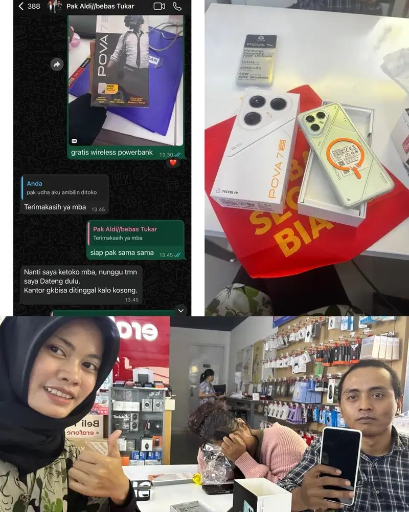 tecno pova 7 5G gratis powerbank,case dan anti gores nya bisa kredit0%