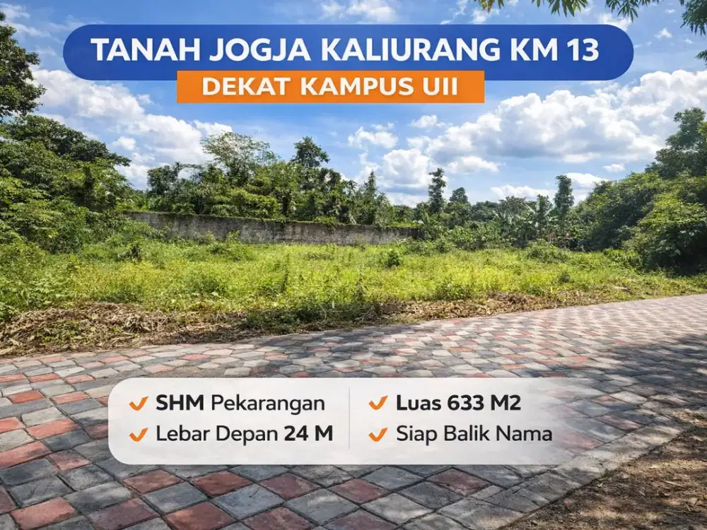 Tanah Jogja Kaliurang KM 13 Dekat Kampus UII Siap Balik Nama SHMP