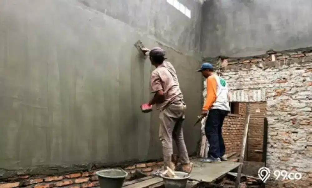 Tukang bangunan pasang bata plaster aci TLP langsung bos