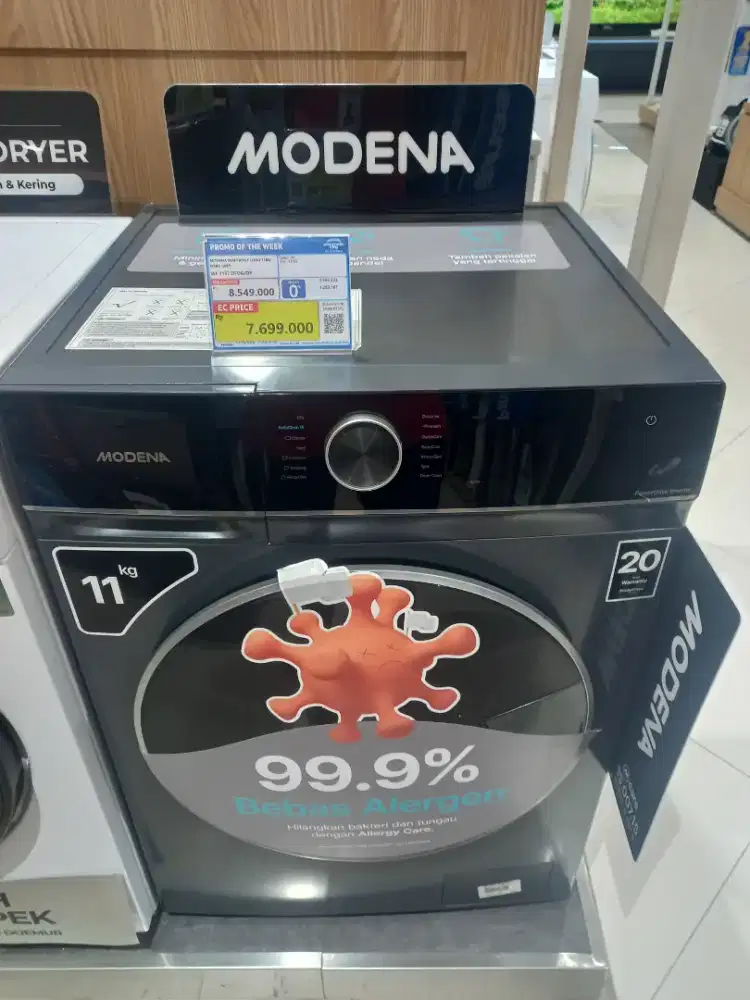 MODENA WM FRONT LOAD 11 KG DARK GREY