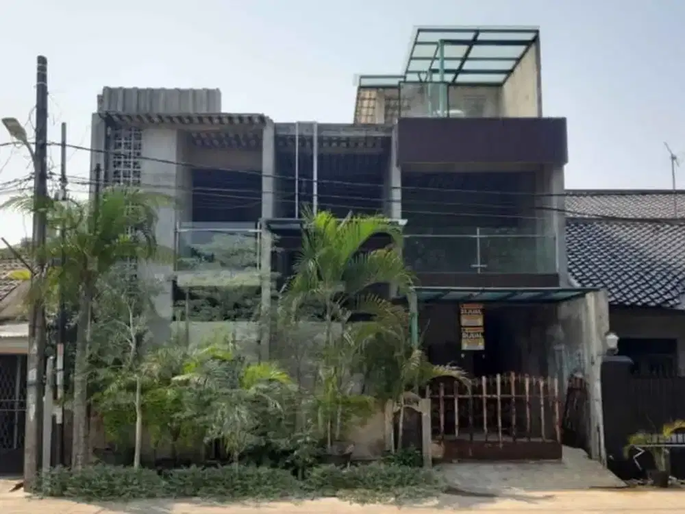 Rumah 3 Lantai Split Level + Roof Garden di Bukit Pamulang Indah – Under Construction, Bisa Custom Finishing