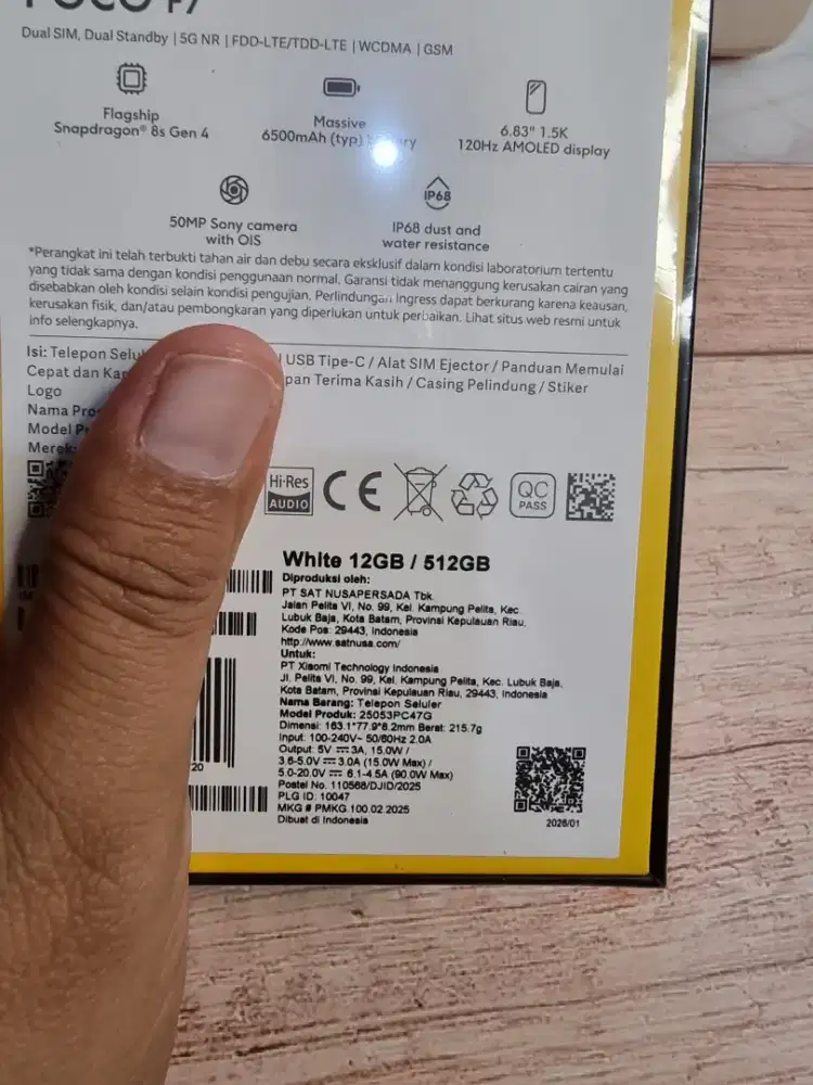 Jual HP NEW Poco F7 5g 12/512 BARU RESMI SEGEL original 1000%