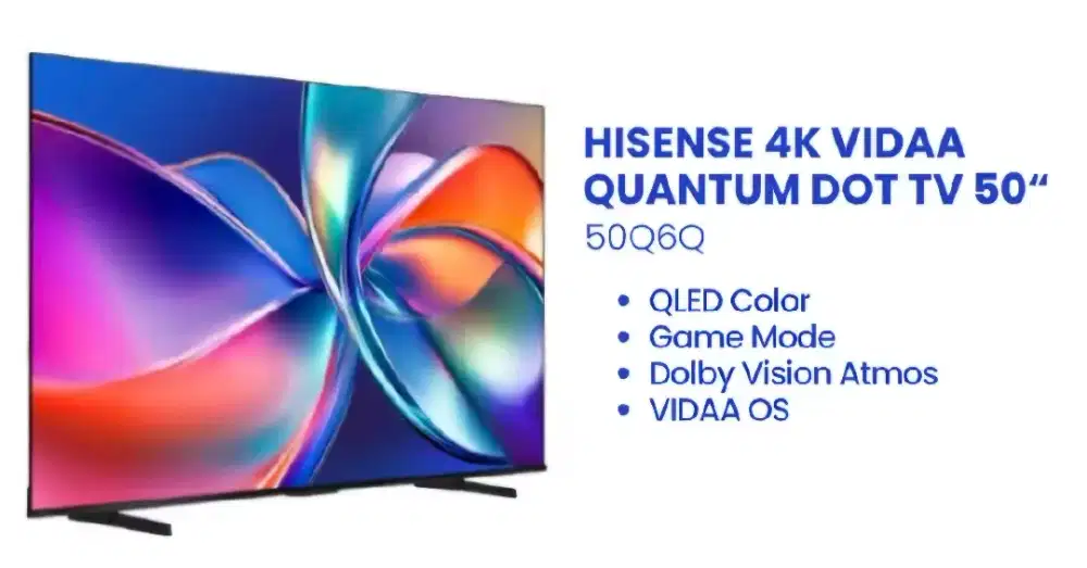 DIJUAL SMART TV HISENSE 50 Q6Q