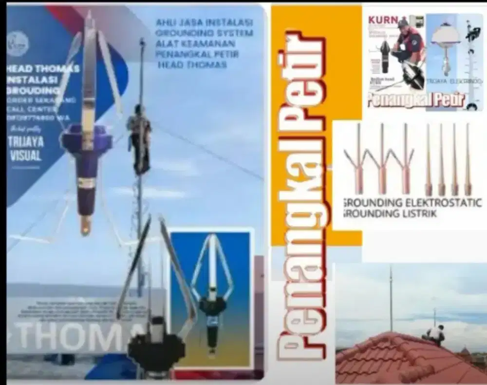 Spesialis ahli jasa pasang penangkal petir dsn grounding mesin