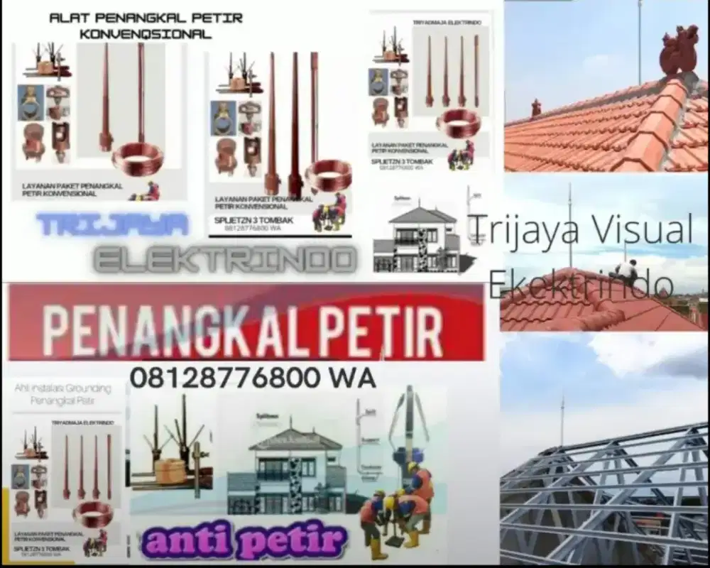 Teknisi ahli jasa pasang penangkal petir dan grounding mesin
