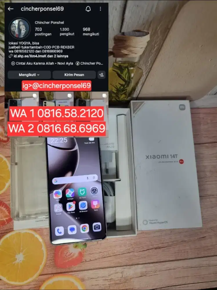 Hp bekas Xiaomi 14T 5g 12/512 likenew istimewa supermulus grs NOV 2026