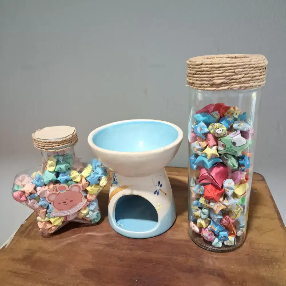 Tungku Tempat Aromaterapi Essential Oil &Pajangan Lucky Star in Bottle