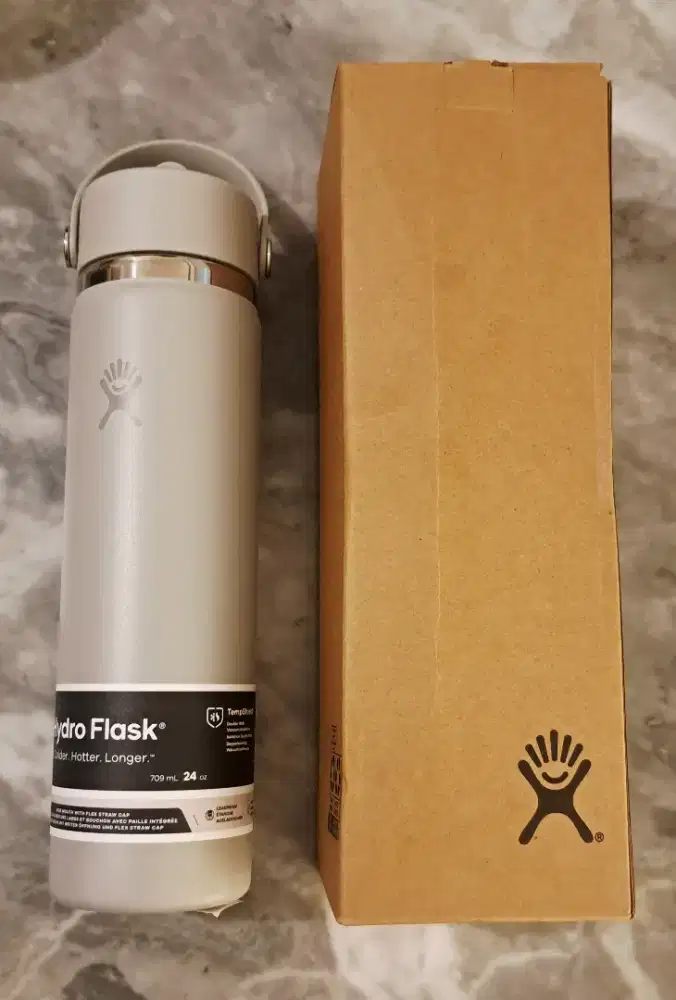 Hydro Flask Tumbler 24 oz Wide Mouth Flex Straw Cap - Tonal Birch