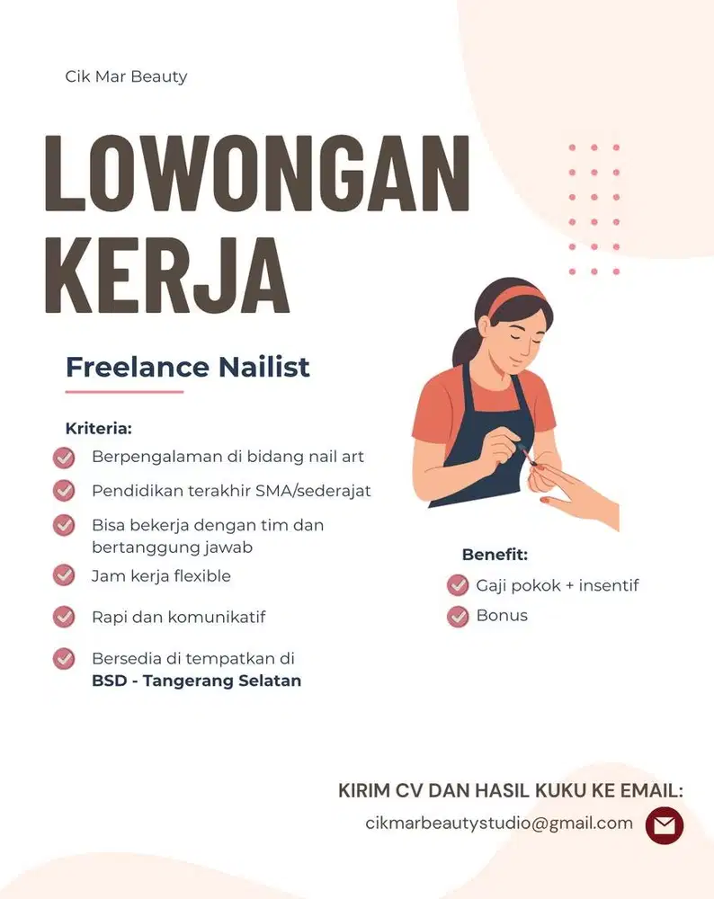 Loker Freelance Nailist Art