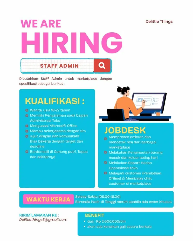 Lowongan pekerjaan staff packing marketplace