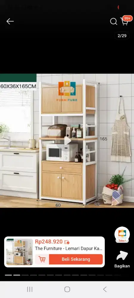 Lemari tingkat minimalis