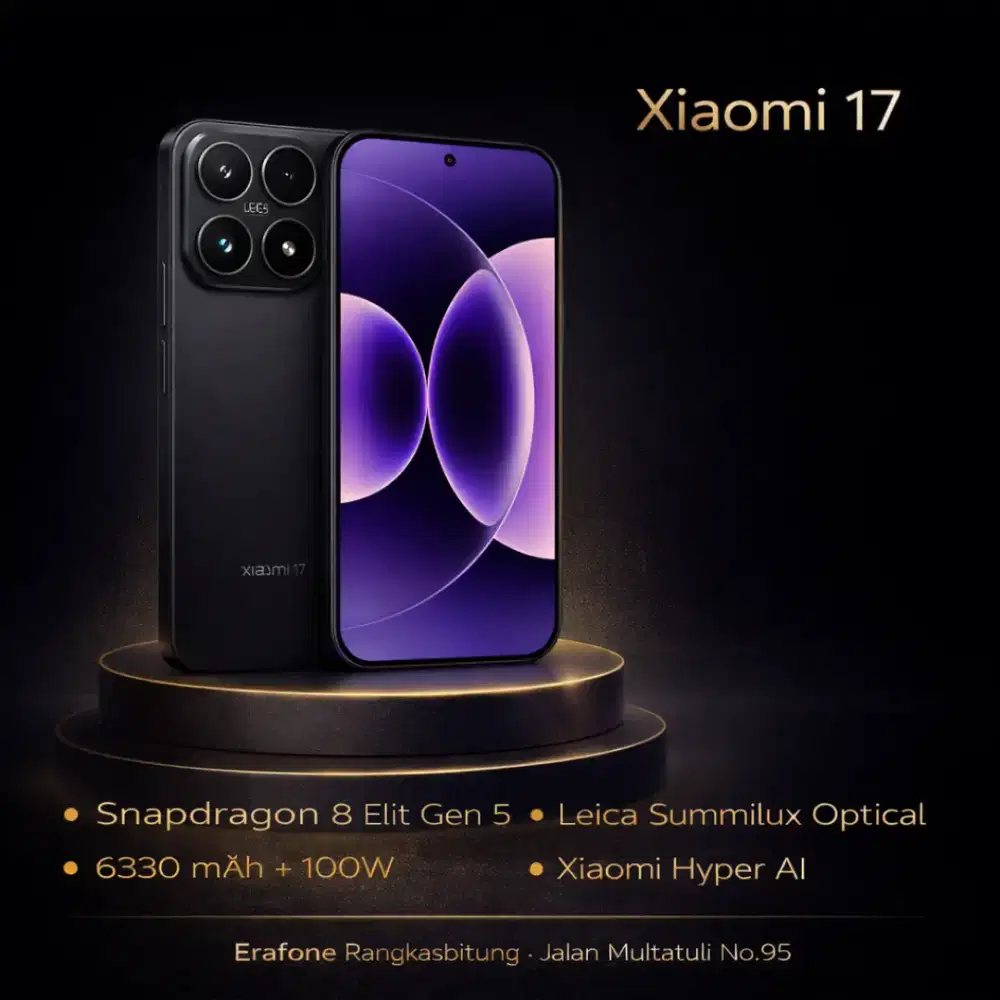 Jual Xiaomi 17 RAM 12gb memori 256gb original dan resmi