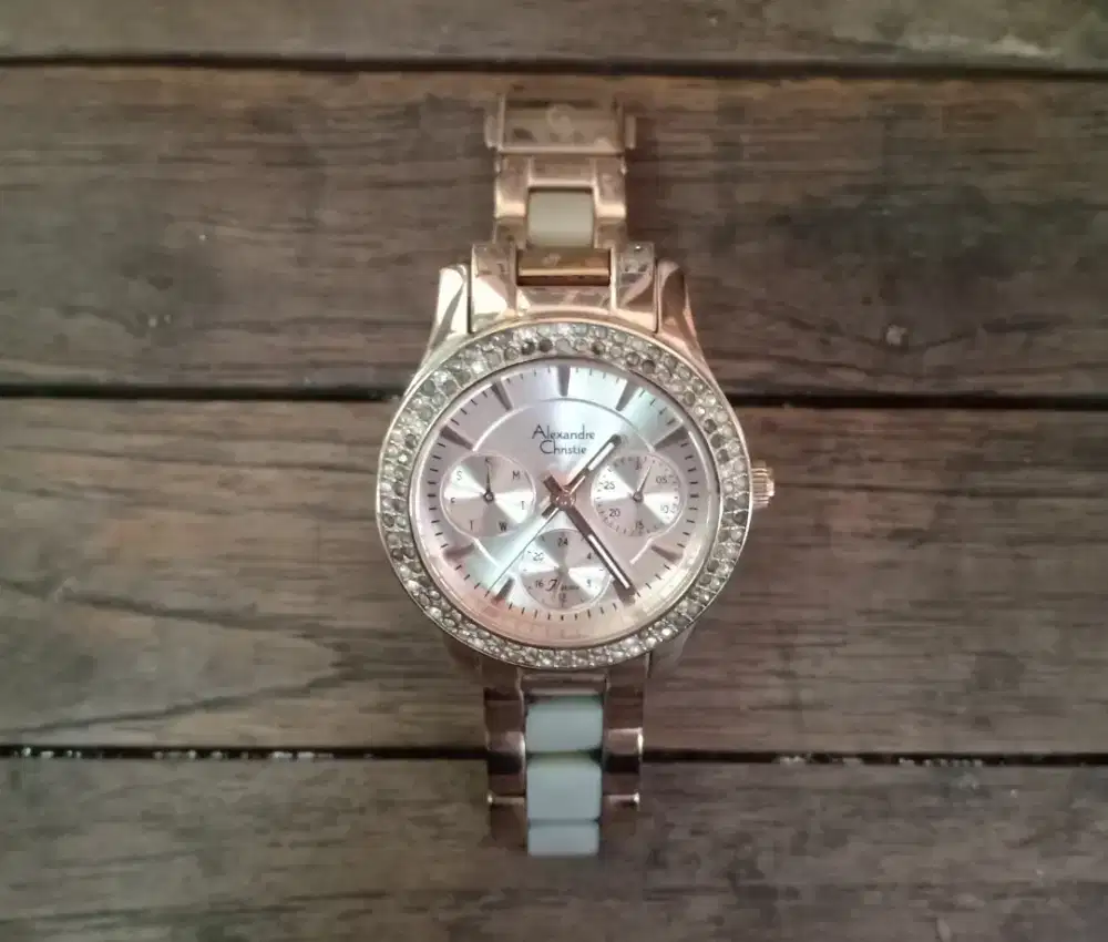 Jam Tangan Wanita Alexandre Christie AC 2932 BF Rose Gold Steel Strap