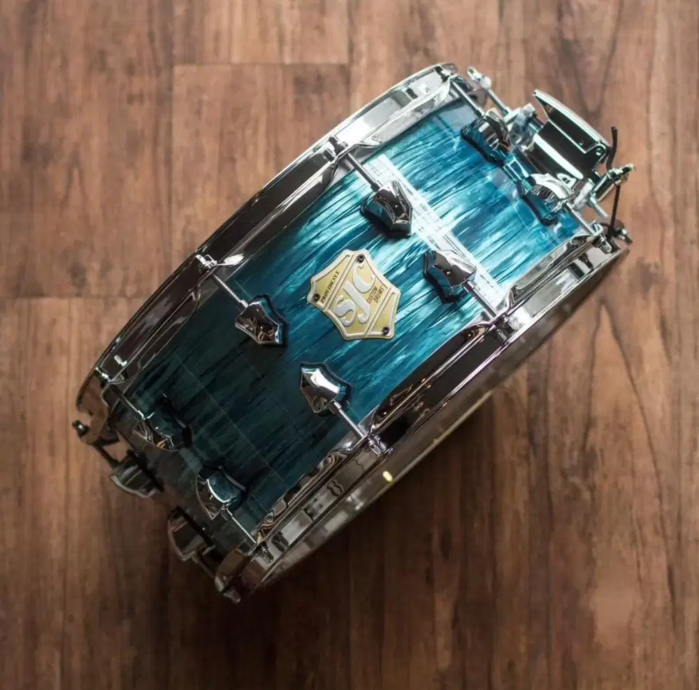 snare drum SJC Providence 14x6,5 Turqouise Ripple Made in USA