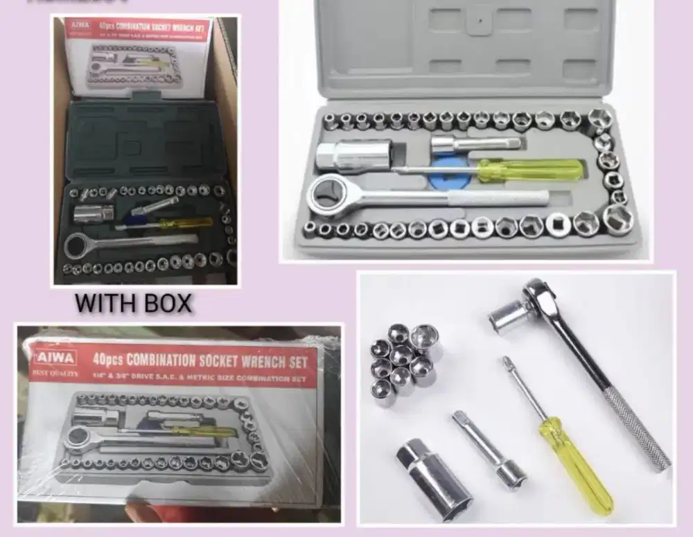 Socket set / Kunci Shock Set 40Pcs free ongkir