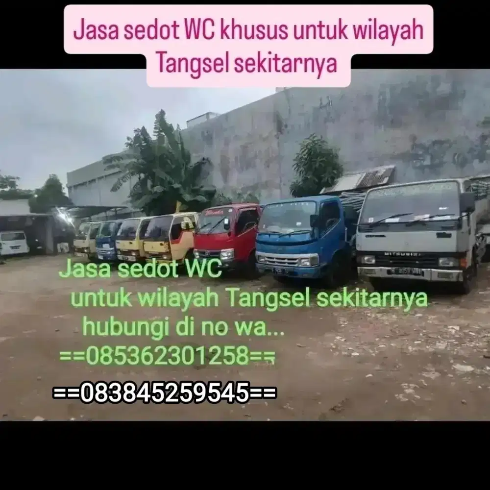 Jasa sedot wc BSD Tangsel sekitarnya