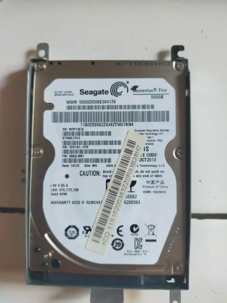Seagate Momentus Thin 500GB (model ST500LT012)