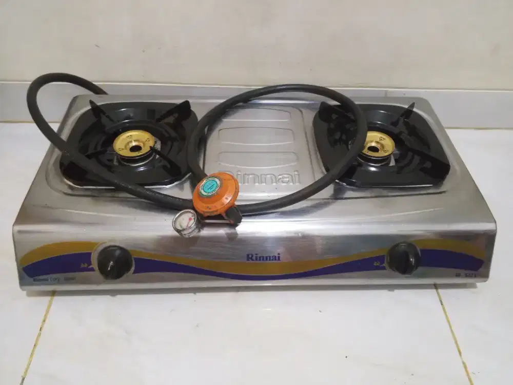 Kompor gas Rinnai 2 tungku + selang regulator