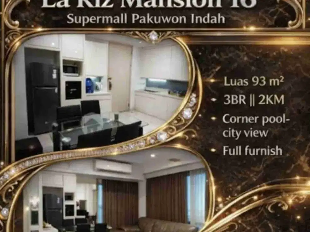 Apartemen Bagus full Furnished La Riz Mansion Pakuwon mall Pakuwon indah dekat graha family