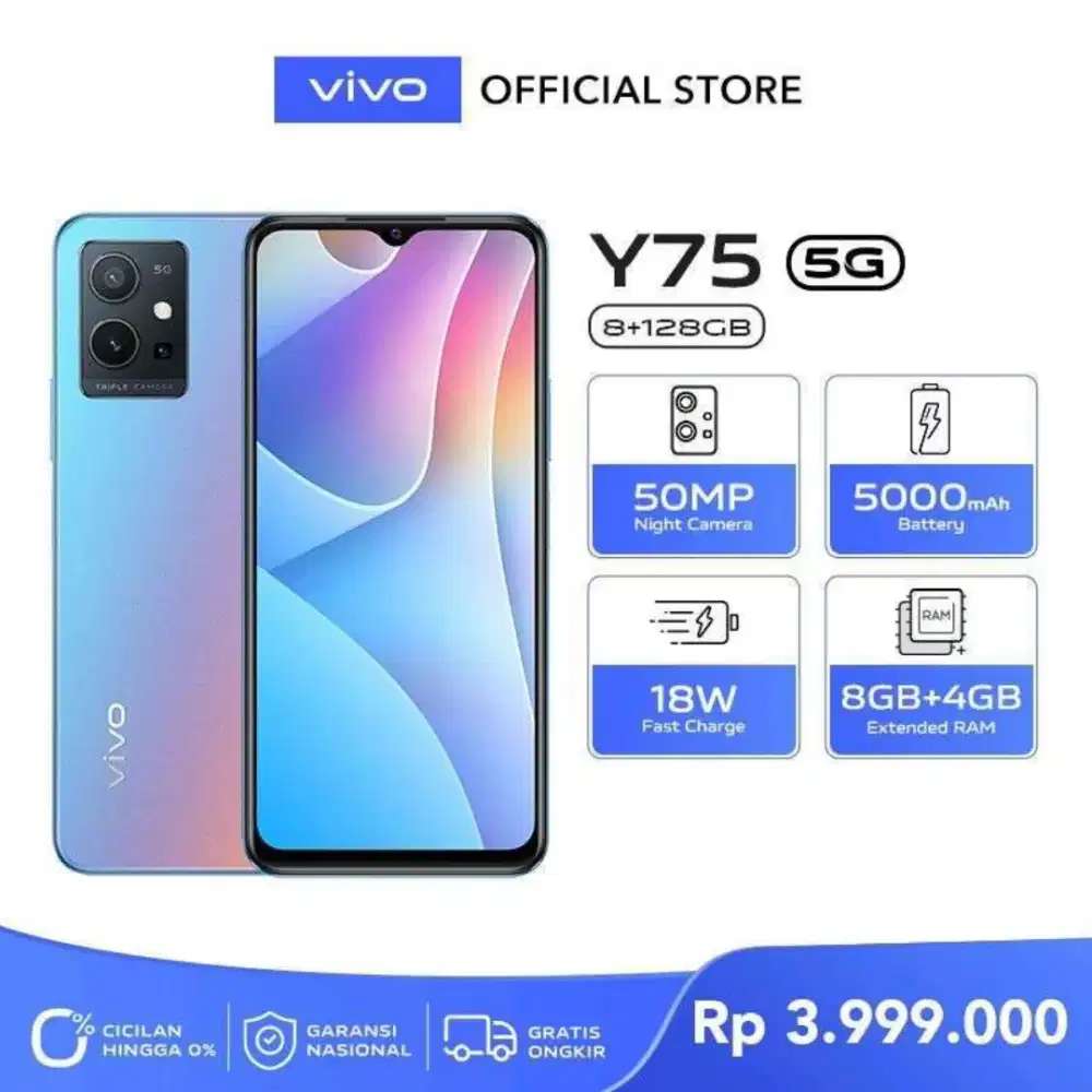 PROMO SECOND VIVO Y75 5G 128GB CUMA SEJUTAAN