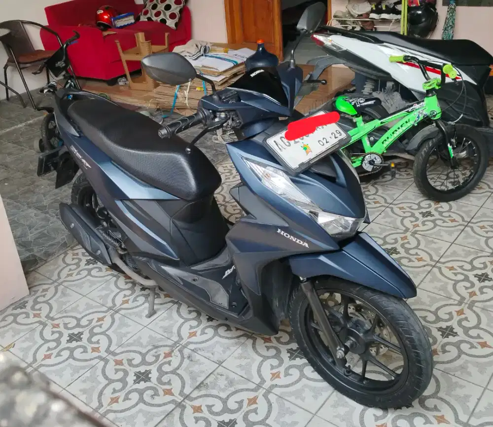 Beat 2024 deluxe ISS biru doff mulus