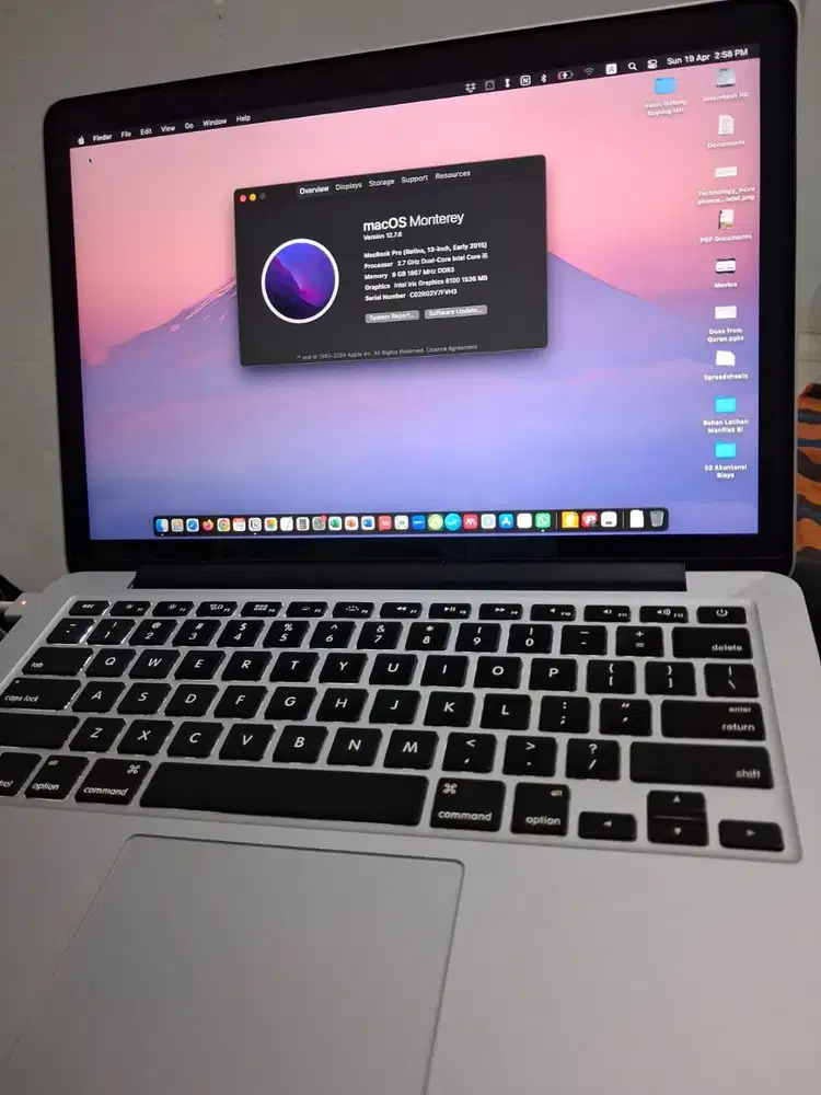 Jual Macbook Pro 2015 Retina pemakaian pribadi