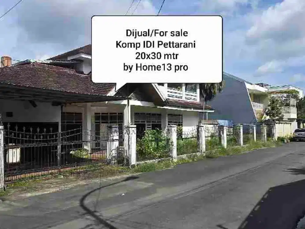 Rumah Dijual Kompleks IDI Pettarani Makassar 20x30 mtr