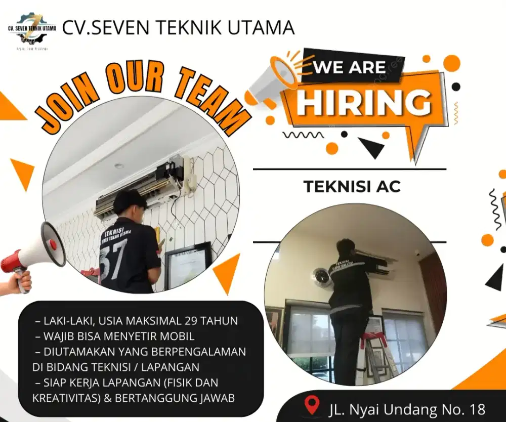 Dibutuhkan teknisi AC