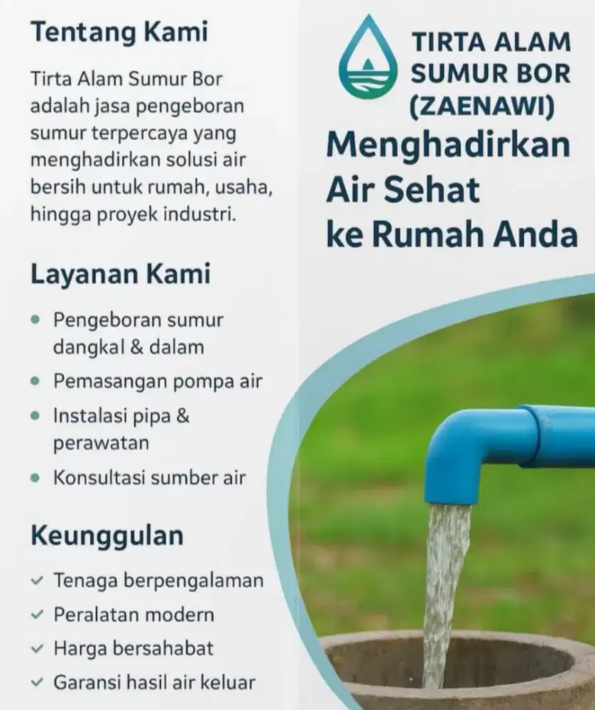 Jasa Sumur Bor Untuk Seluruh Area Bali