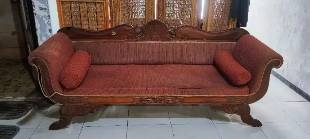 Sofa kayu jati, kursi panjang untuk di ruang tamu atau ruang snatai
