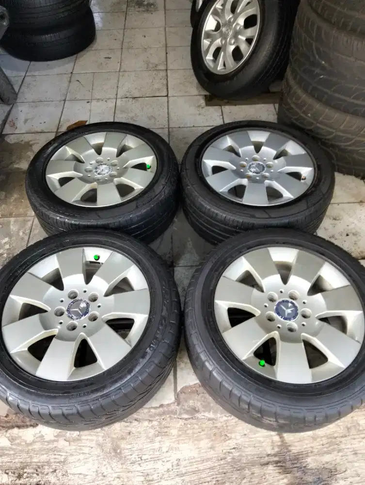 Velg o.m Mercy R16+Ban dan velg Pajero Dakar R17+Ban good condition