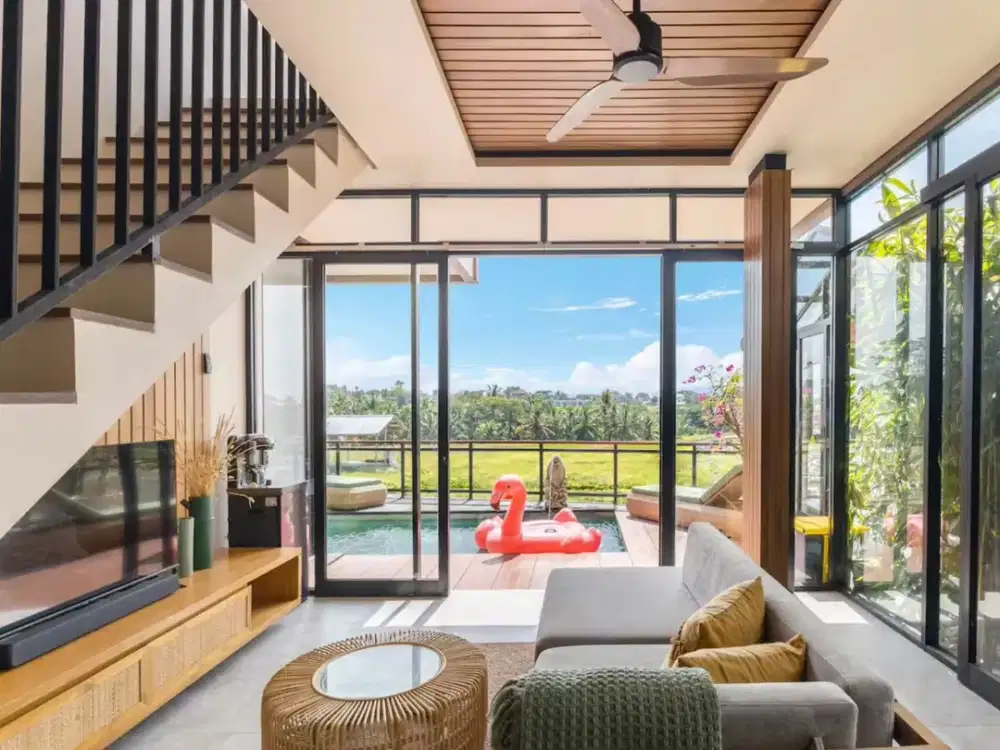 MODERN TROPICAL 2 BEDROOMS VILLA WITH RICEFILD VIEW AT UBUD