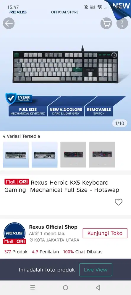 KEYBOARD GAMING REXUS KX5