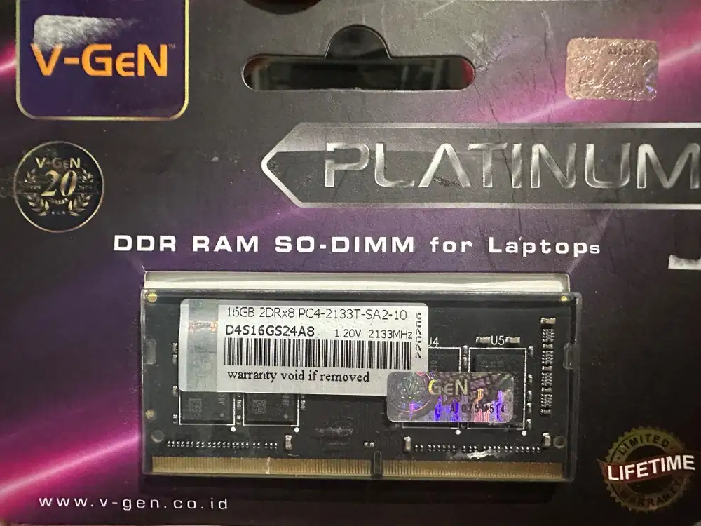 RAM DDR4 V-GeN PLATINUM SODimm 16GB PC17000/2133Mhz