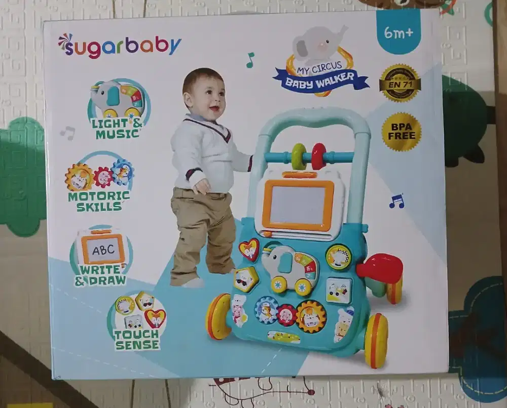 Sugar baby my circus push walker edukasi BPA Free
