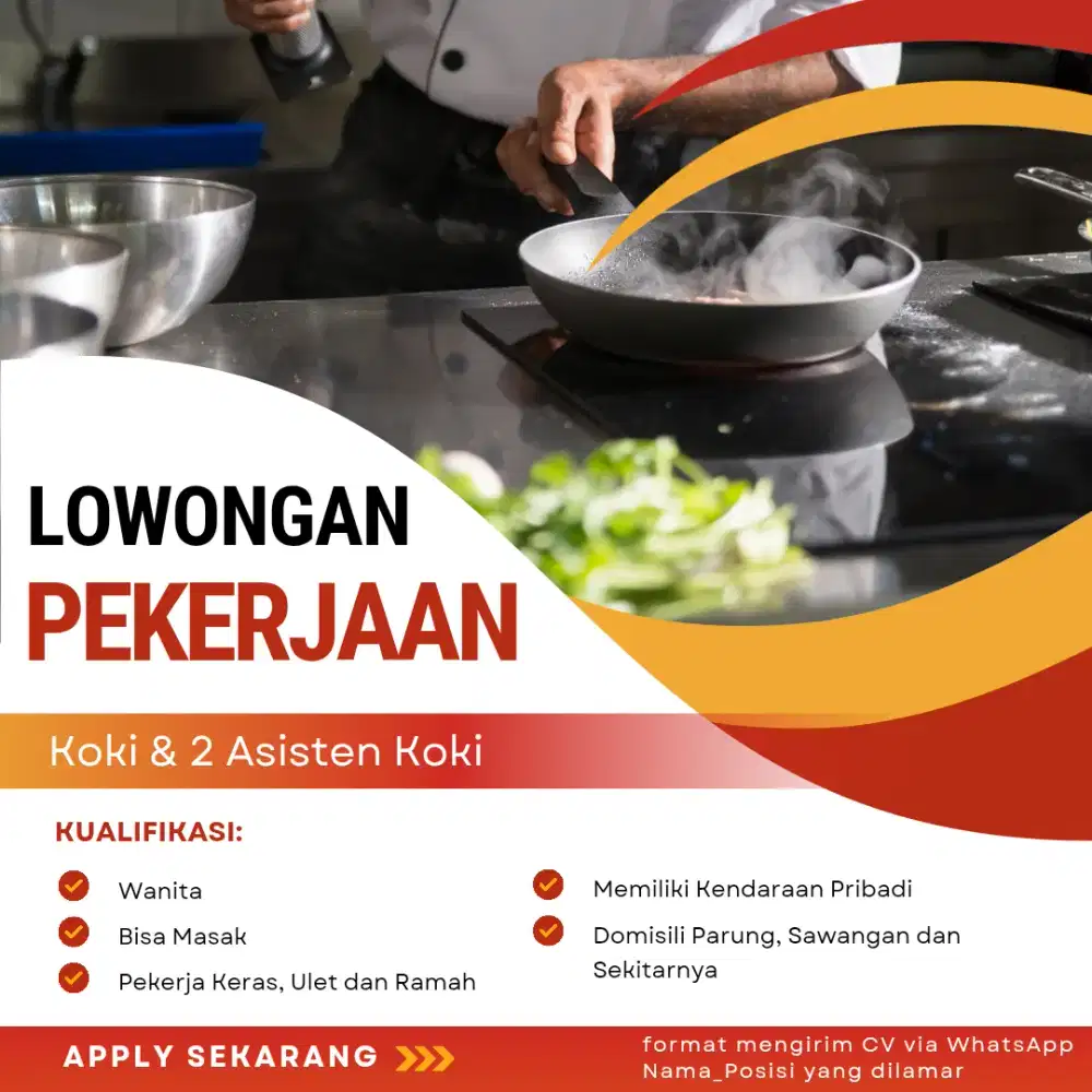 KOKI & 2 ASISTEN KOKI