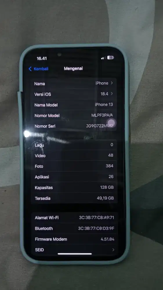 iPhone 13 midnight 128 GB