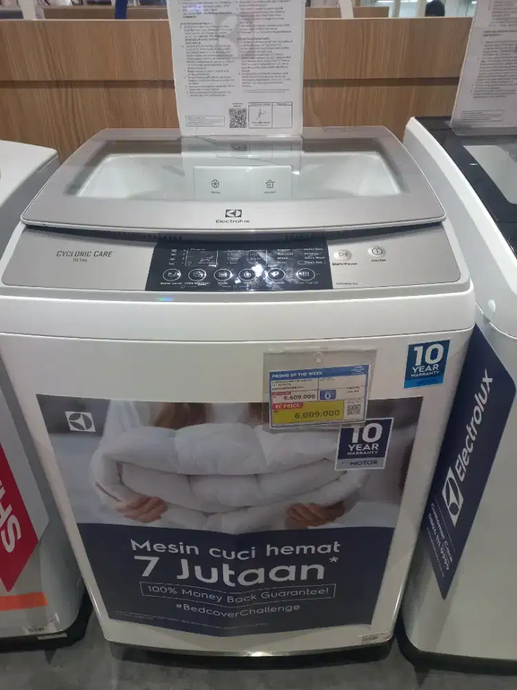 ELECTROLUX WM TOP LOADING 10.5 KG WHITE