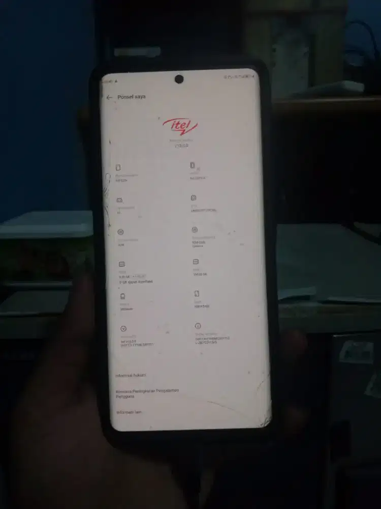 Itel s23+ 8+8/256Gb amoledd lengkung layarnya sidik jari aktif
