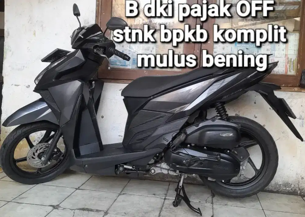 Honda vario 125 LED 2015 cbs combi break cw asli abu2 B dki pajak OFF